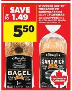 Real Canadian Superstore O'Doughs Gluten-Free Bagel or Sandwich Thins offer