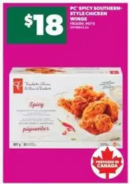 Real Canadian Superstore PC Spicy Southern-Style Chicken Wings offer