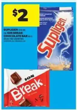 Real Canadian Superstore Supligen or Ion Break Chocolate Bar offer