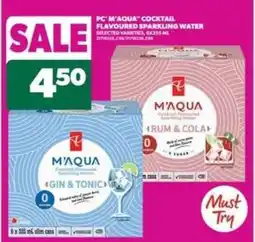 Real Canadian Superstore PC M'AQUA COCKTAIL FLAVOURED SPARKLING WATER offer