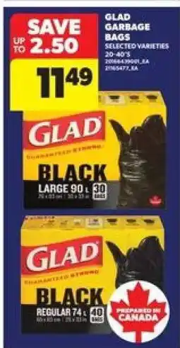 Real Canadian Superstore GLAD GARBAGE BAGS offer