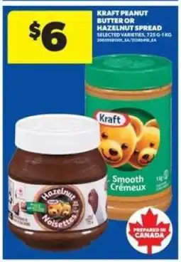 Real Canadian Superstore KRAFT PEANUT BUTTER OR HAZELNUT SPREAD offer