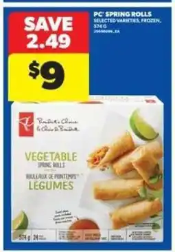 Real Canadian Superstore PC Spring Rolls offer