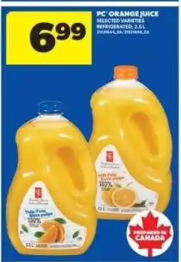 Real Canadian Superstore PC Orange Juice offer