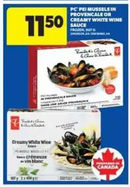 Real Canadian Superstore PC PEI Mussels in Provencale or Creamy White Wine Sauce offer
