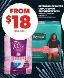 Real Canadian Superstore DEPEND UNDERWEAR OR POISE PADS offer