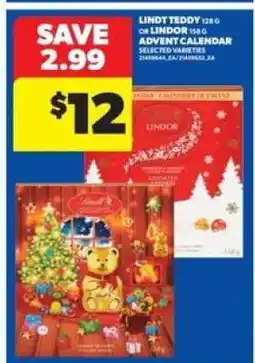 Real Canadian Superstore Lindt Teddy or Lindor Advent Calendar offer
