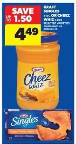 Real Canadian Superstore KRAFT SINGLES OR CHEEZ WHIZ offer