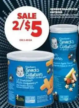Real Canadian Superstore GERBER SNACKS or ENTRÉES offer