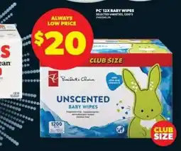 Real Canadian Superstore PC 12X Baby Wipes offer
