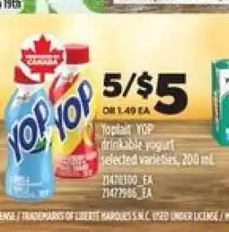 Real Canadian Superstore Yoplait Yop Drinkable Yogurt offer