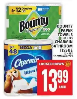 Food Basics Bounty Paper Towels / Charmin Bathroom Tissue offer