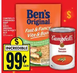 Food Basics Campbell's Condensed Soup & Ben's Original Fast & Fancy Rice offer