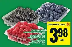 Food Basics Raspberries, Blackberries, Blueberries offer