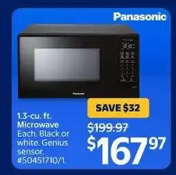 Walmart Panasonic 1.3-cu. ft. Microwave offer