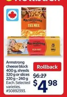 Walmart ARMSTRONG Cheese offer