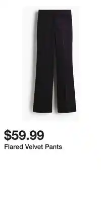 H&M Flared Velvet Pants offer