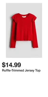 H&M Ruffle-Trimmed Jersey Top offer