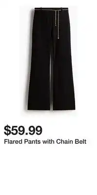 H&M Flared Pants with Chain Belt offer