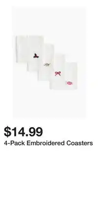 H&M 4-Pack Embroidered Coasters offer