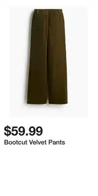 H&M Bootcut Velvet Pants offer