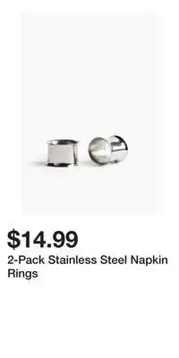H&M 2-Pack Stainless Steel Napkin Rings offer