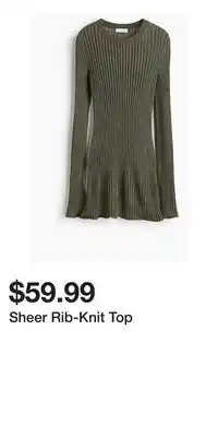 H&M Sheer Rib-Knit Top offer