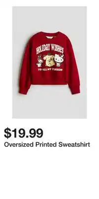 H&M Oversized Printed Sweatshirt offer