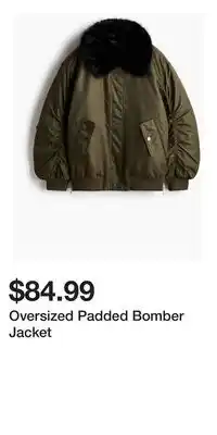 H&M Oversized Padded Bomber Jacket offer