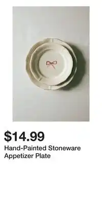 H&M Hand-Painted Stoneware Appetizer Plate offer