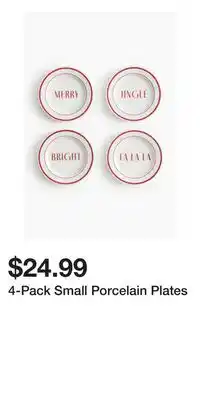 H&M 4-Pack Small Porcelain Plates offer