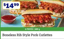 M & M Food Market Boneless Rib Style Pork Cutlettes offer