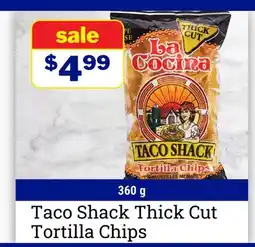 M & M Food Market Taco Shack Thick Cut Tortilla Chips offer