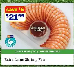 M & M Food Market Extra Large Shrimp Fan offer