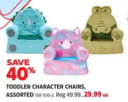 Canadian Tire Toddler character chairs offer