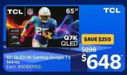 Walmart 65 QLED 4K Gaming Google TV offer