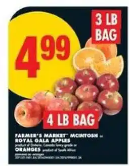 No Frills FARMER'S MARKET MCINTOSH or ROYAL GALA APPLES or ORANGES offer