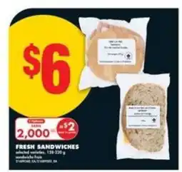 No Frills FRESH SANDWICHES offer