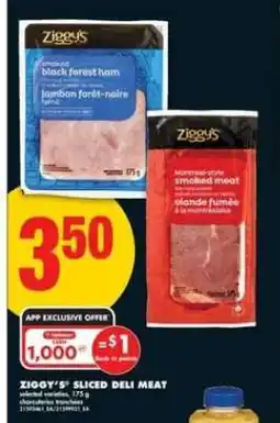 No Frills Ziggy's Sliced Deli Meat offer