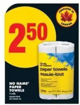 No Frills NO NAME PAPER TOWELS offer