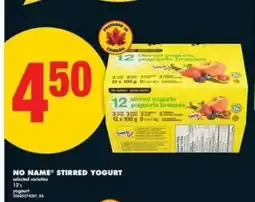 No Frills NO NAME STIRRED YOGURT offer