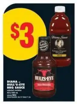 No Frills DIANA OR BULL’S-EYE BBQ SAUCE offer