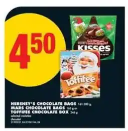 No Frills Hershey's Chocolate Bags, Mars Chocolate Bags, Toffifee Chocolate Box offer