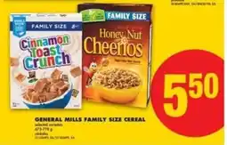 No Frills GENERAL MILLS FAMILY SIZE CEREAL offer