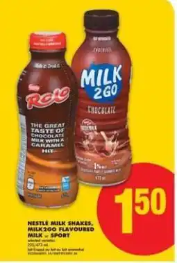 No Frills NESTLÉ MILK SHAKES, MILK2GO FLAVOURED MILK or SPORT offer