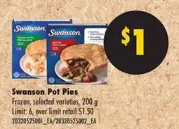 No Frills Swanson Pot Pies offer