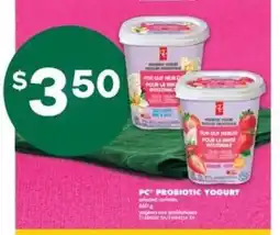 No Frills PC Probiotic Yogurt offer