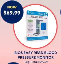 Wellwise by Shoppers BIOS EASY READ BLOOD PRESSURE MONITOR offer