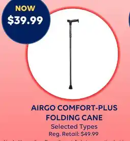 Wellwise by Shoppers AIRGO COMFORT-PLUS FOLDING CANE offer