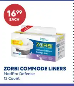 Wellwise by Shoppers ZORBI COMMODE LINERS MedPro Defense 12 Count offer
